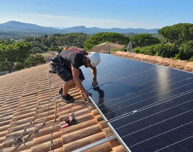 Installateur panneaux solaires Estrablin — pose photovoltaïque sur toiture