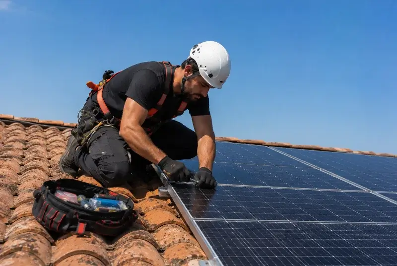 Maintenance et monitoring de panneaux solaires à Estrablin